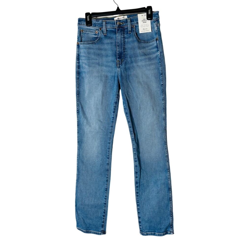 Madewell The Pencil Jean High Rise Slim Straight Magic Pockets Sz 28